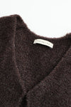 SWAYING/KNIT velvet vest SW23AW1T13 coffee